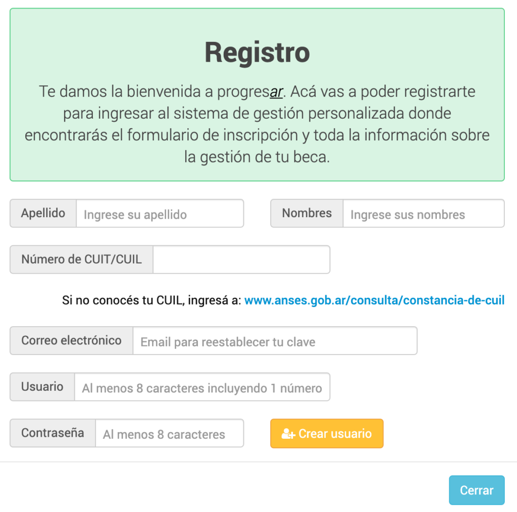 Mi anses Becas Progresar